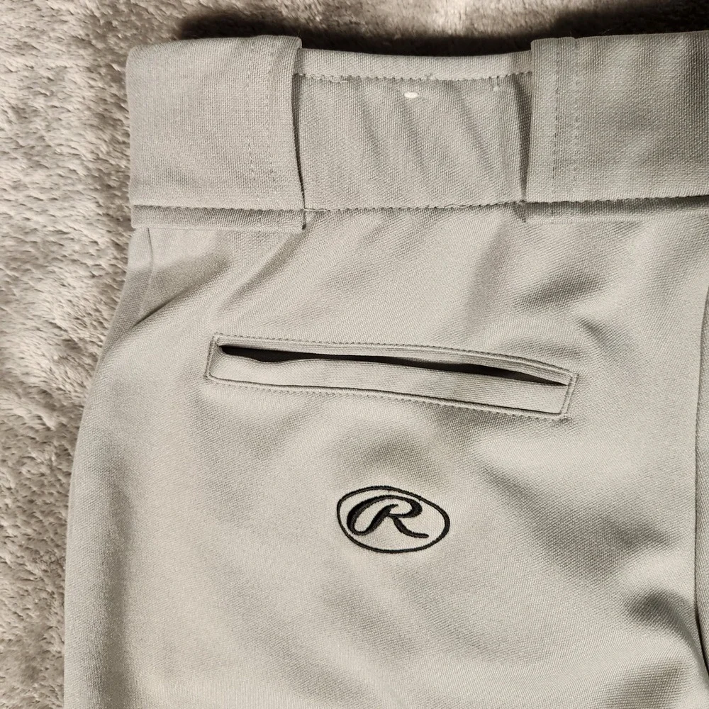 Rawlings Baseball Pants Mens Size M Grey Excellent Pro-Dri‎ ACABP31SR Reinforced